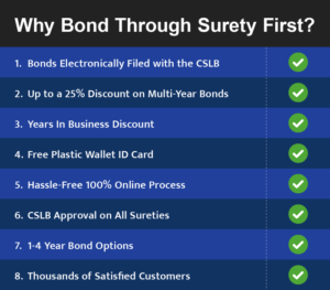 Chart with reasons to use California Contractor Bonds