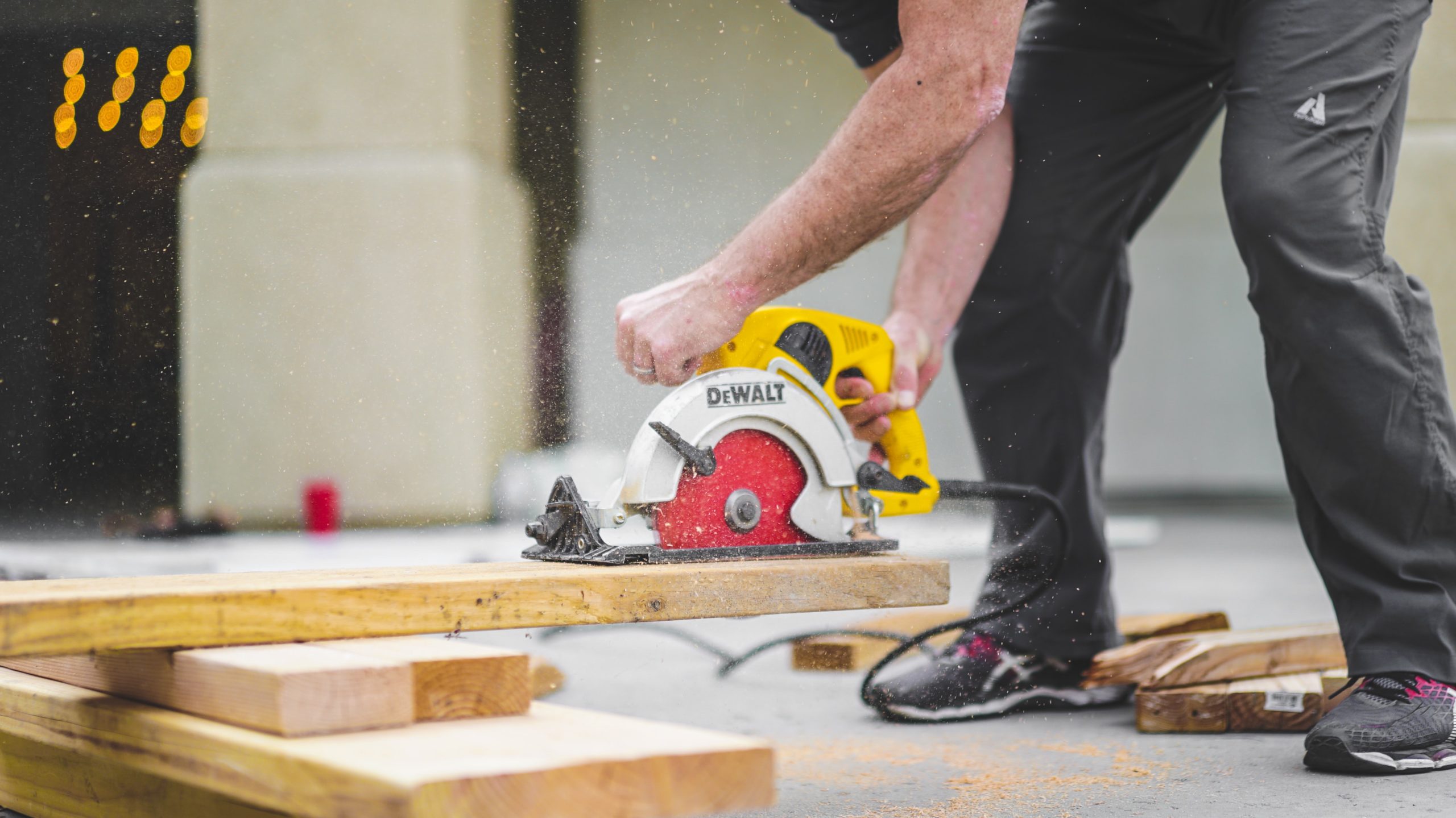 A worker on a construction site