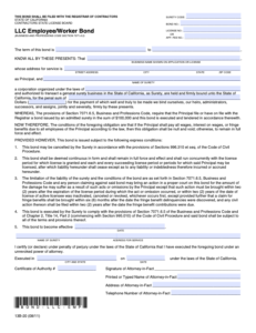 Contractors LLC employee/worker bond example