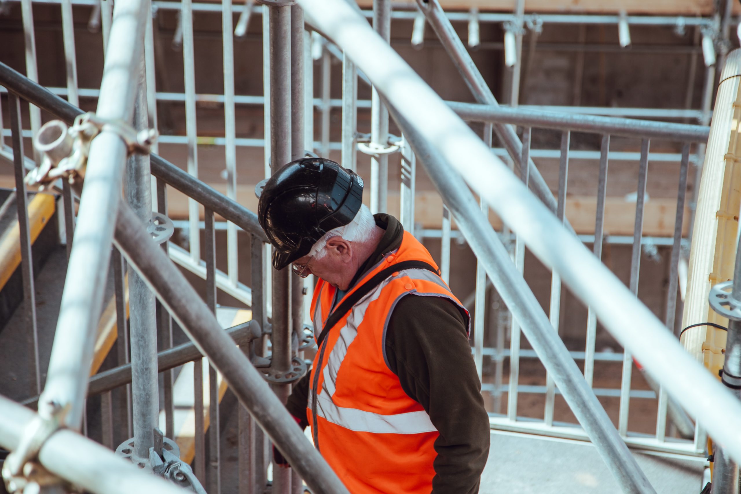 A worker on a construction site